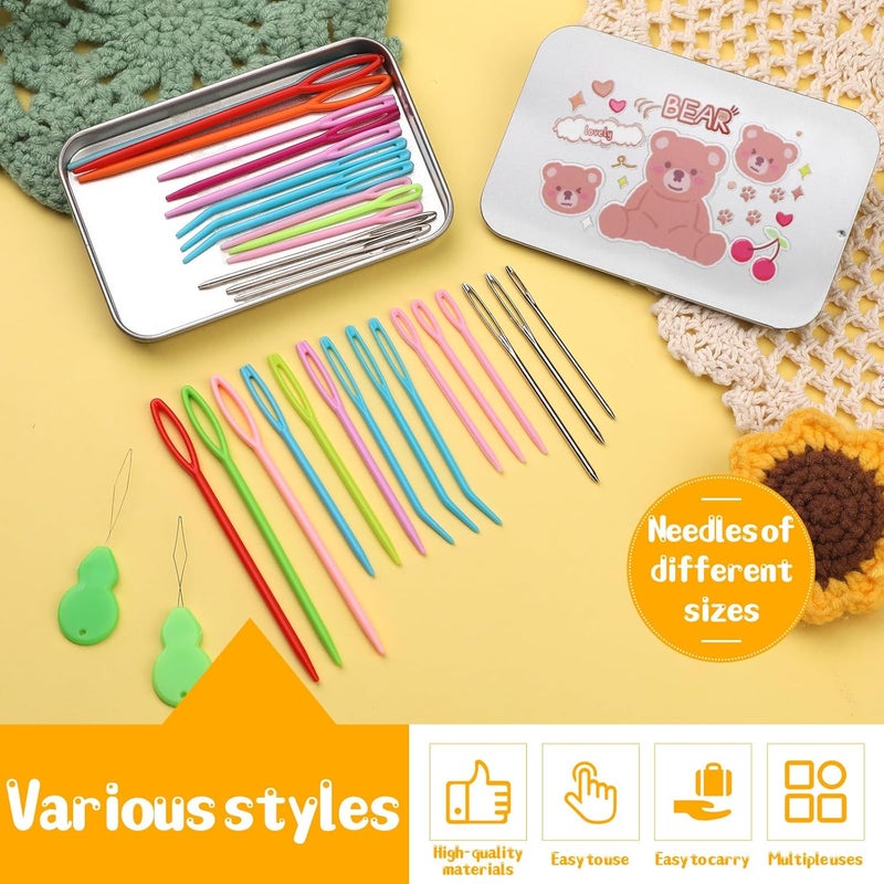UOOU 73 PCS Yarn Needles Set, 7 Sizes Large Eye Plastic Blunt Needles for Knitting, Crocheting and Sewing - Image 3